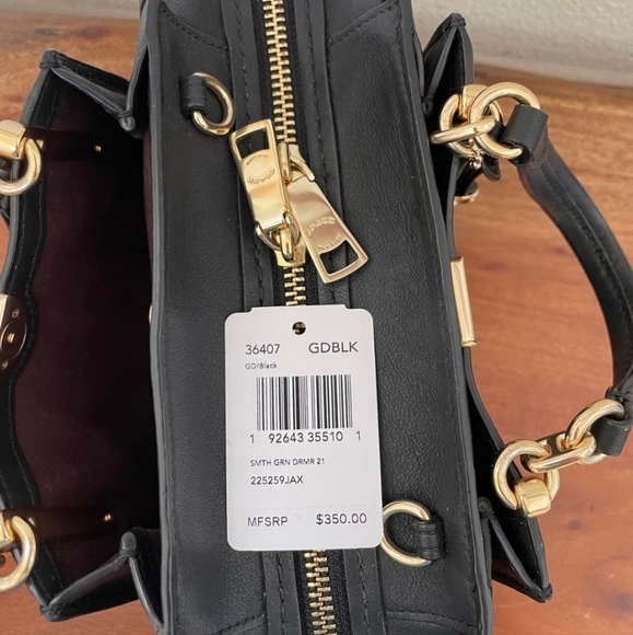 Coach NWT Mini Black Leather Dreamer Satchel Crossbody - Picture 4 of 6